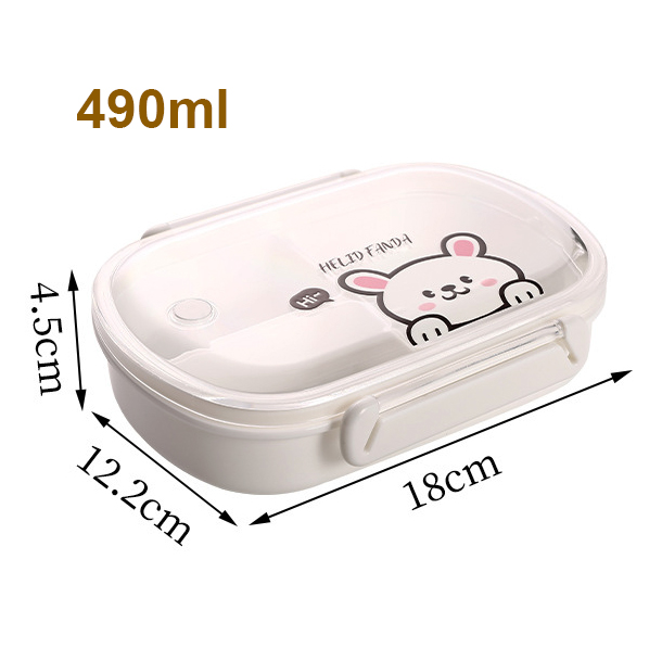 A08757-490 - Tapers/Lunch Box con Divisiones Medium Helid Fanda - 490Ml