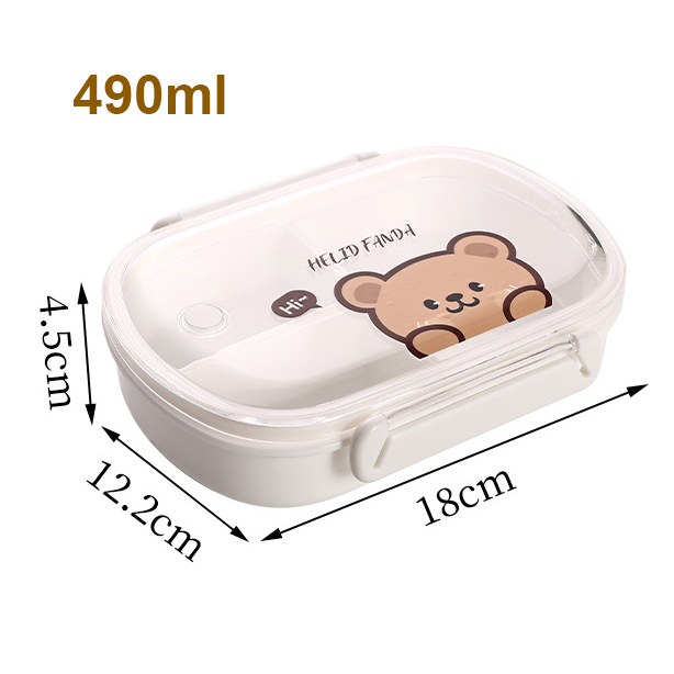 A08757-490 - Tapers/Lunch Box con Divisiones Medium Helid Fanda - 490Ml