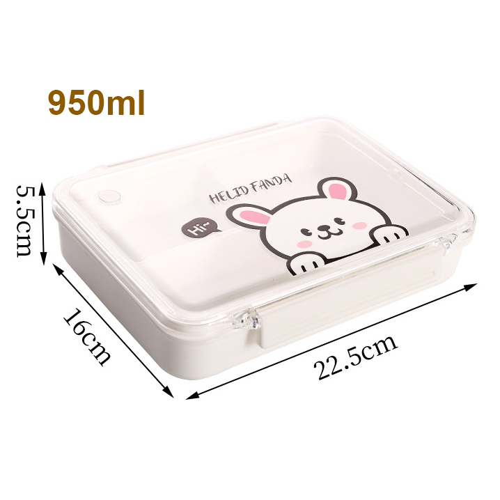 A08757-950 - Tapers/Lunch Box con Divisiones Large Helid Fanda - 950Ml