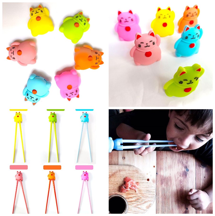 CPK22106-GAT - Palitos de Aprendizaje Diseño Gatito Gordito (ROJO-VERDE)